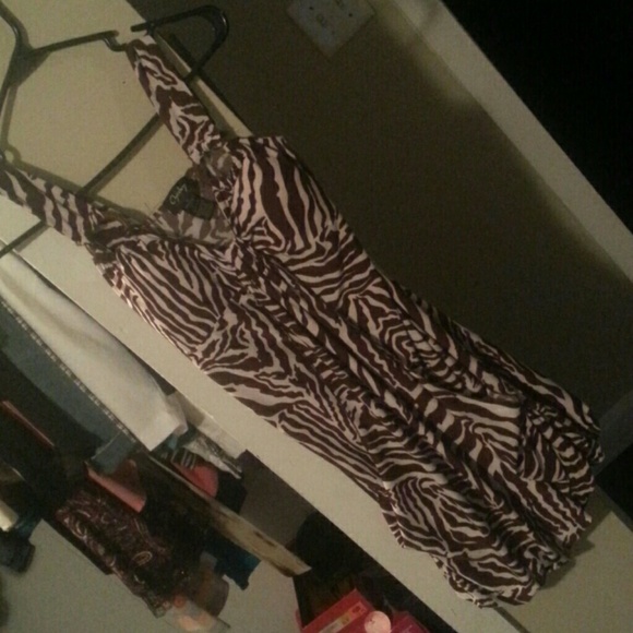 Zebra printed dress