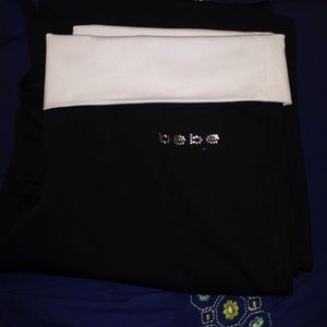 Black and white Bebe yoga pants