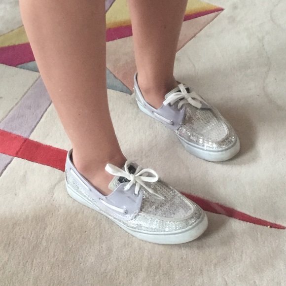 Sperry silver sparkly shoes - Picture 3 of 4