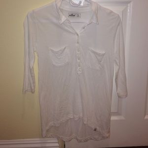 loose white Hollister shirt
