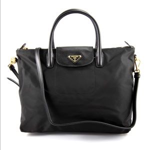 Prada BN2541 Tessuto & Saffiano Tote Bag