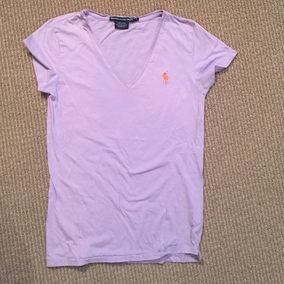 Ralph Lauren lilac v neck t shirt