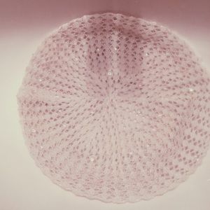 Candie's White Knit Beret