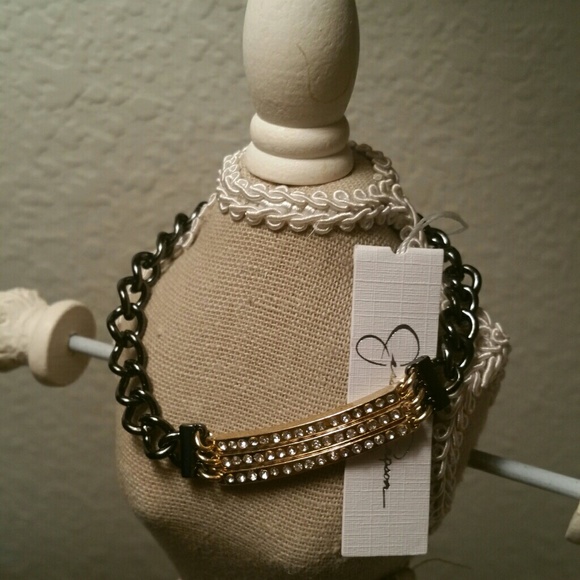 Jessica Simpson Link Bracelet, Two Toned