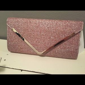 Tweed Pink Clutch