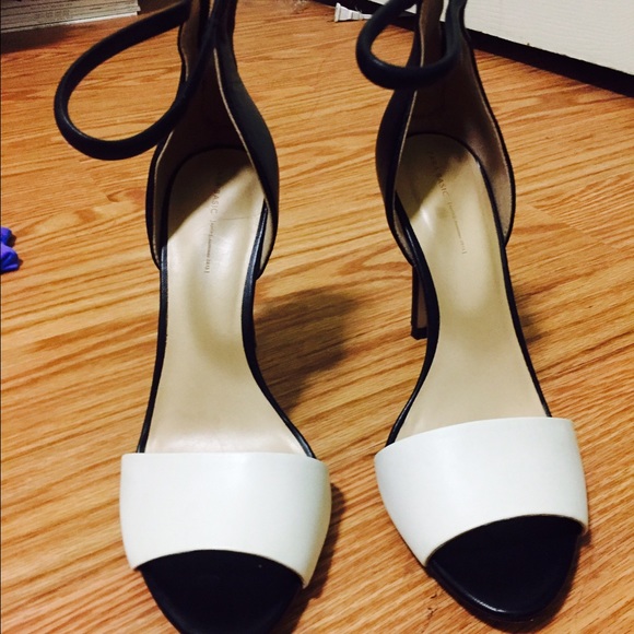 Zara black and white heels