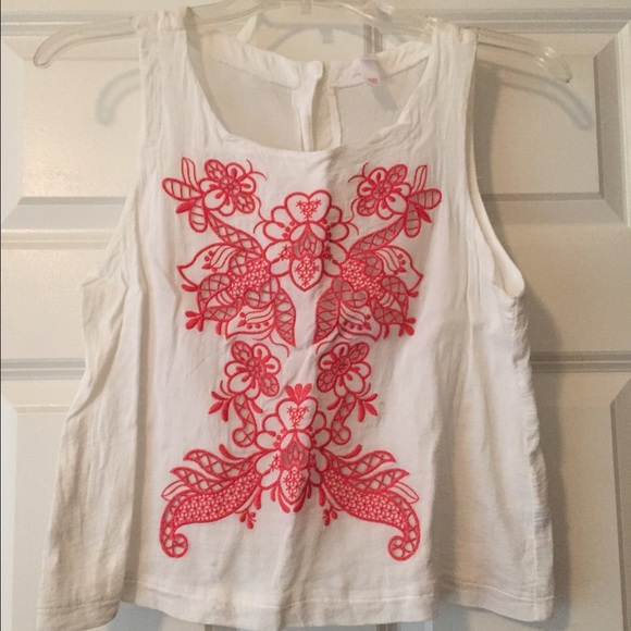 Xhilaration Embroidered Crop Top