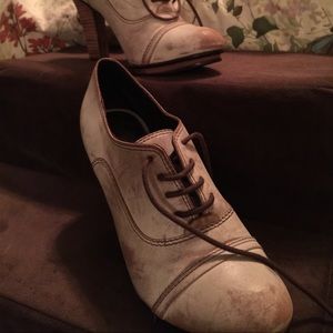 Distressed high heels