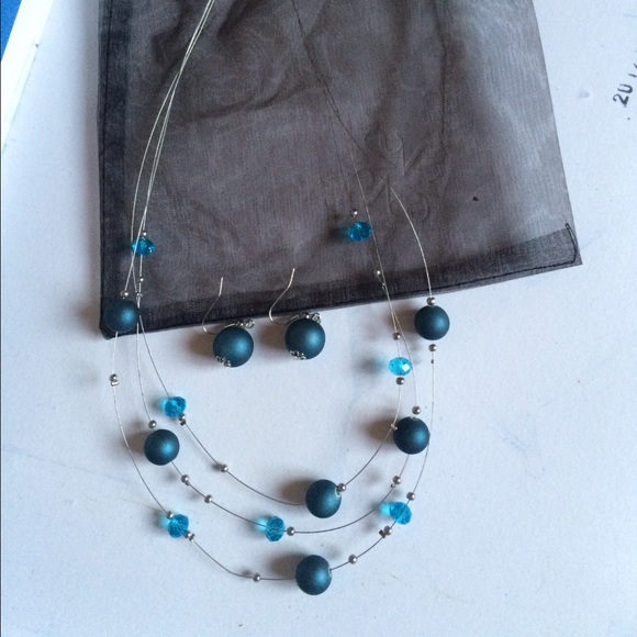 Matching necklace and earrings