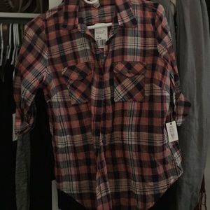 Forever 21 flannel shirt quarter sleeve