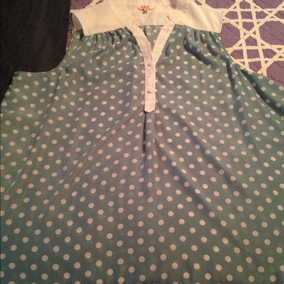 Blue Polka Dot Tank