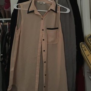 Pink and back button up top