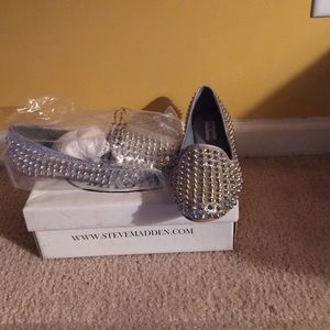 Silver loafers