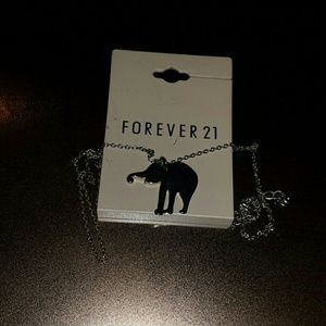Silver elephant necklace