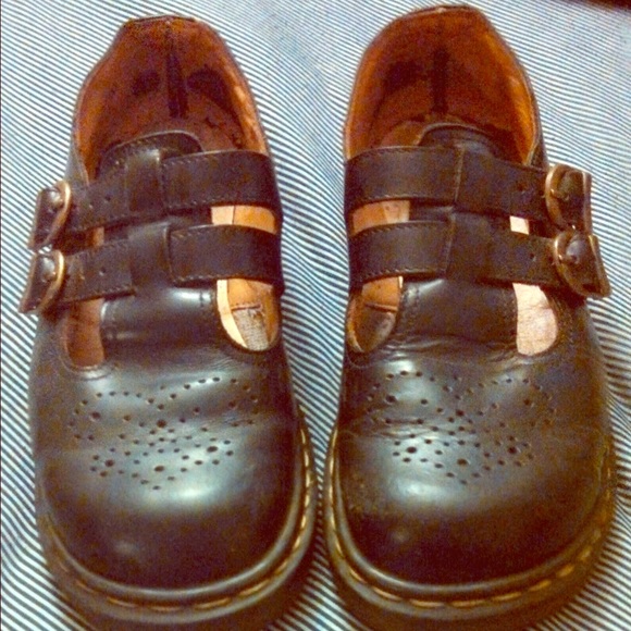 Black Maryjane style buckled Dr. martens