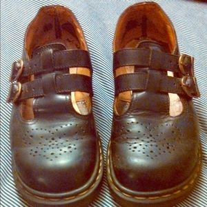 Black Maryjane style buckled Dr. martens
