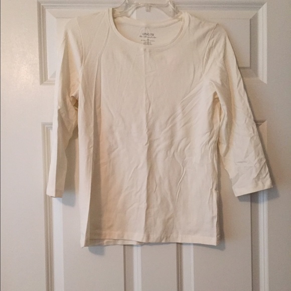 Off-white Chico's 3/4 Sleeve Tee