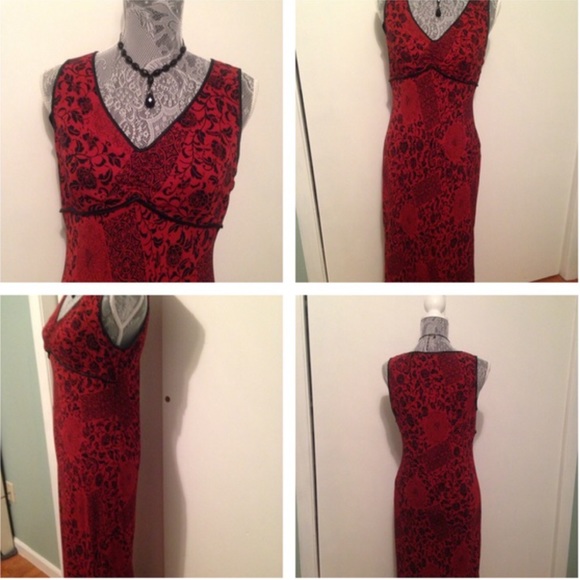 Alfani Dresses & Skirts - 🌹Silk red and black cocktail dress🌹