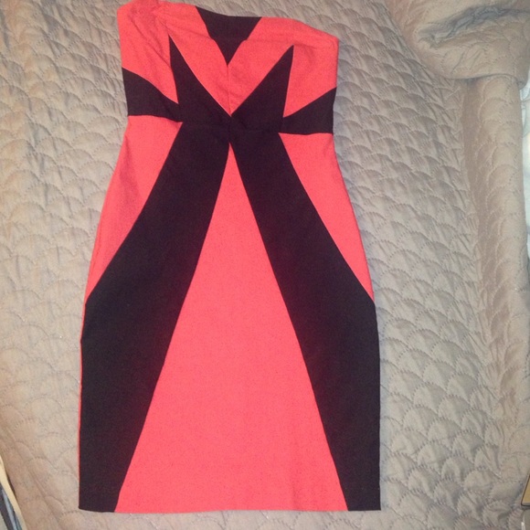 Black and red cocktail dress