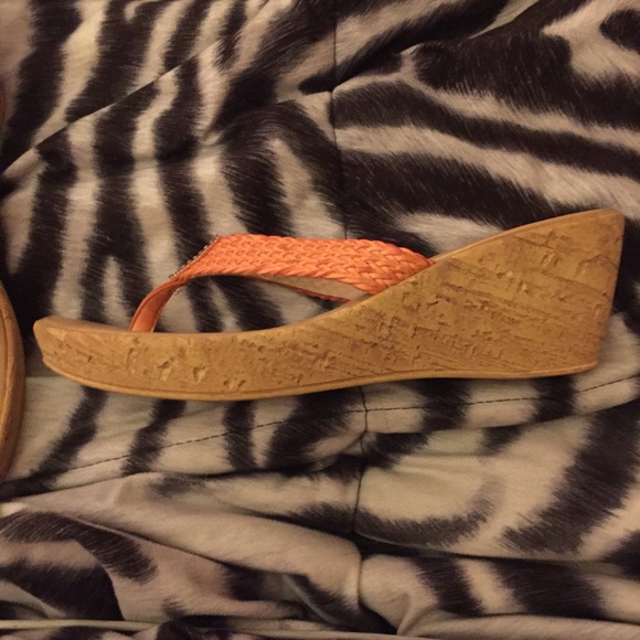 Orange Wedge Sandal - Picture 2 of 3