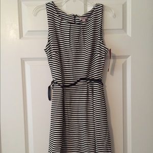NWT Merona Black and White Striped Dress