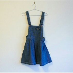 Denim overalls dress