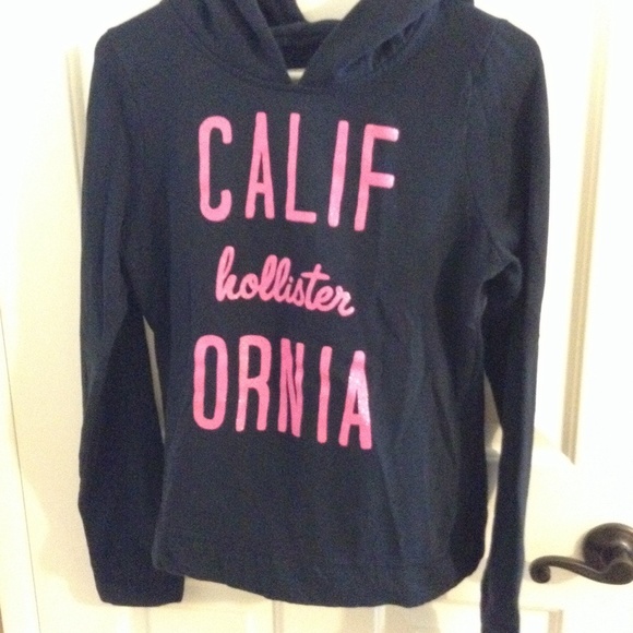 Navy Blue and Pink California Hollister Hoodie - Picture 1 of 2