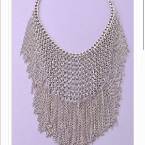 Silver Dangling Statement Necklace