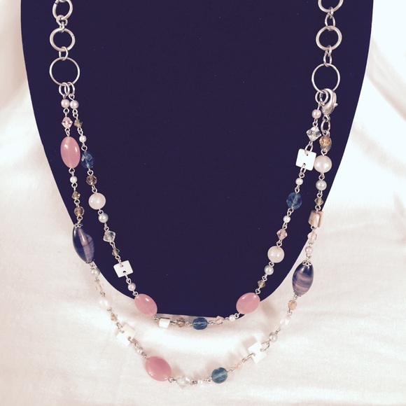 Cookie Lee Silvertone necklace