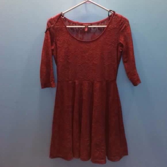 Maroon skater dress