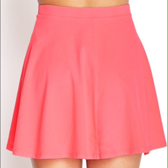 Coral skater skirt