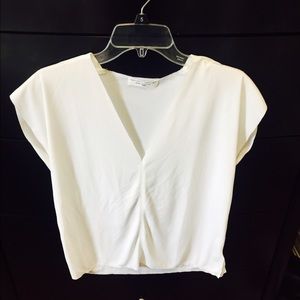 Zara short sleeve white blouse.