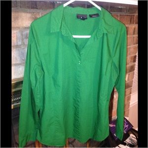 Green long sleeve blouse