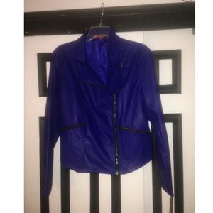 Blue Pleather Jacket