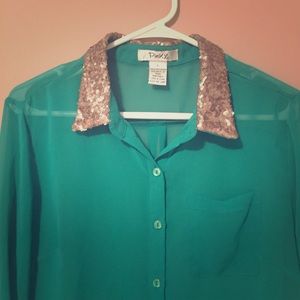 Sheer Green Shirt