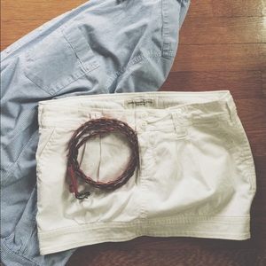 A&F White Mini Skirt