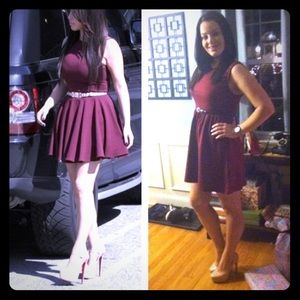 Maroon dress. Kim K inspired.