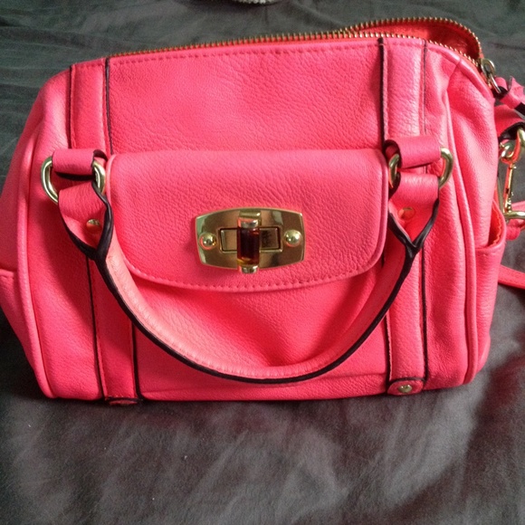 Neon Pink cross body purse