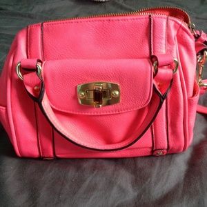 Neon Pink cross body purse