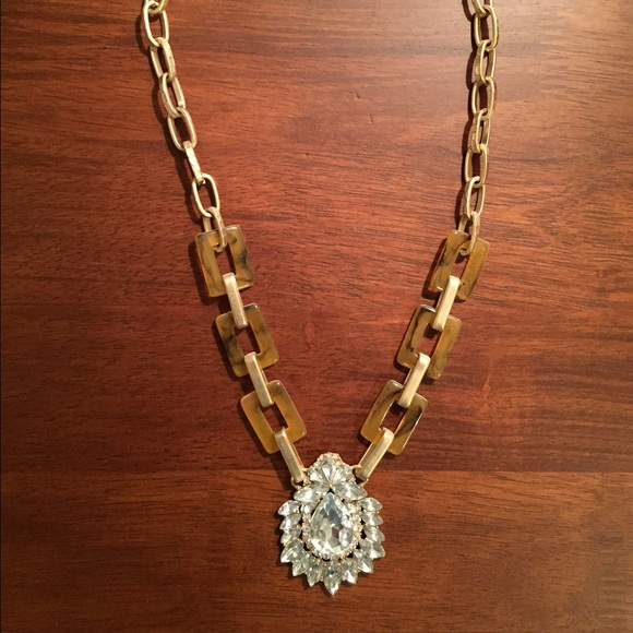 Boutique Statement Necklace Medallion/Tortoise