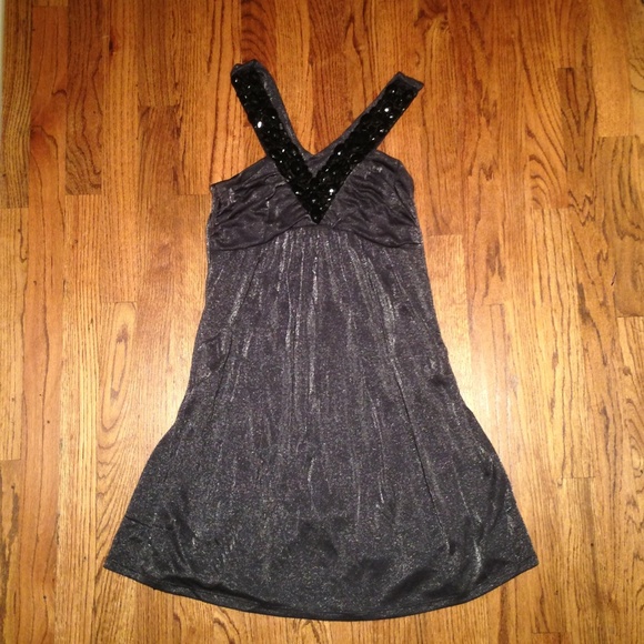 Black and silver dress
