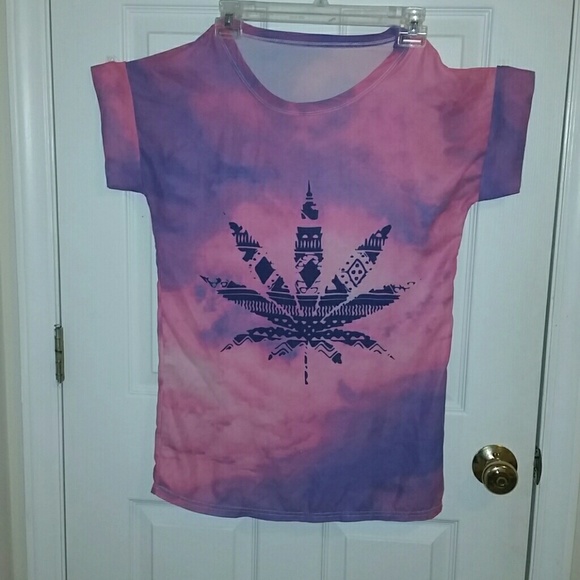 Pot Leaf Tye Dye Top