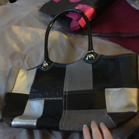 Authentic coach patchwork purse