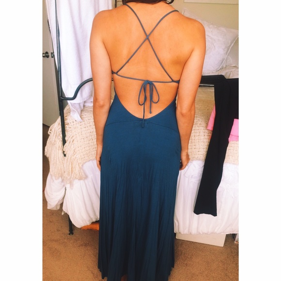Indah Dresses & Skirts - SOLD in bundle Indah Strappy Navy Blue Maxi Dress