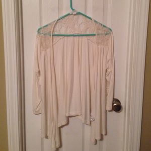 Cream Drape Cardigan