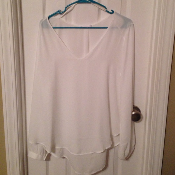 Chiffon White Long Sleeve