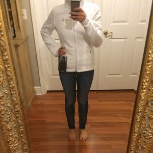 White spyder full zip up