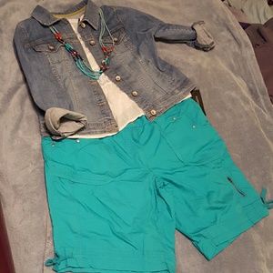 *Bundled* Teal Cargo shorts.