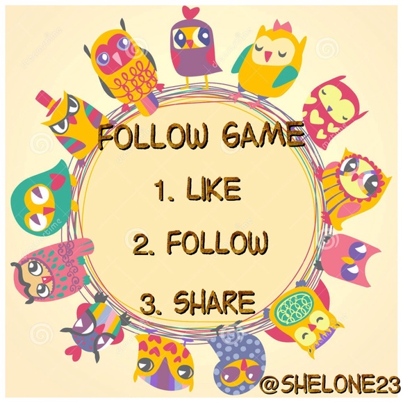 FOLLOWERS GAME! 
Want more followers?...It's easy!