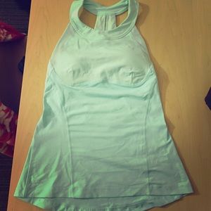 Baby blue lululemon work out tank
